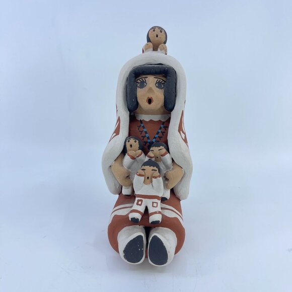 vintage anita cajero jemez pueblo storyteller figurine clay hand painted - Picture 1 of 7